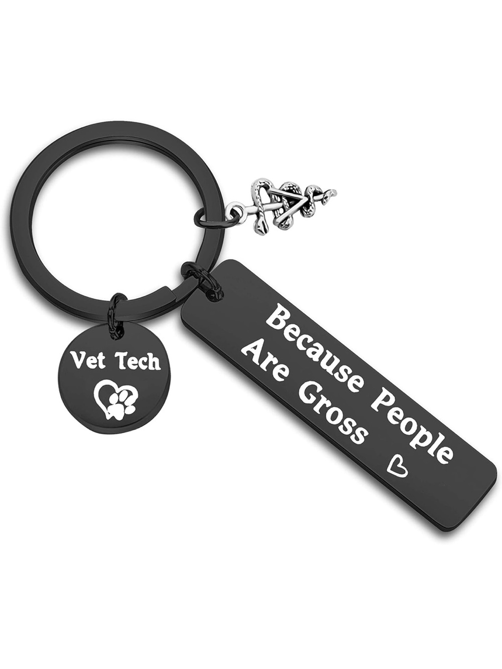 Amazon Vet Techs Veterinary Technician Gift Because People Are Gross  Keychain